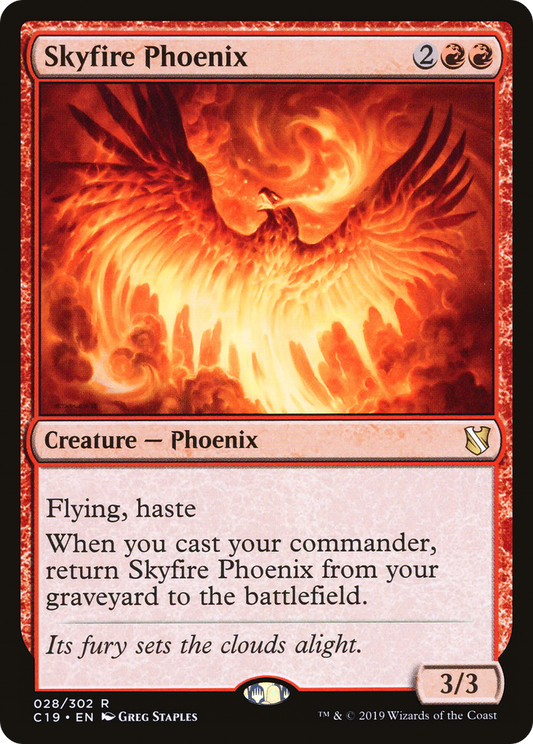 Skyfire Phoenix (C19-028) - Commander 2019 - Premium MTG Single from Wizards of the Coast - Just $0.13! Shop now at Game Crave Tournament Store