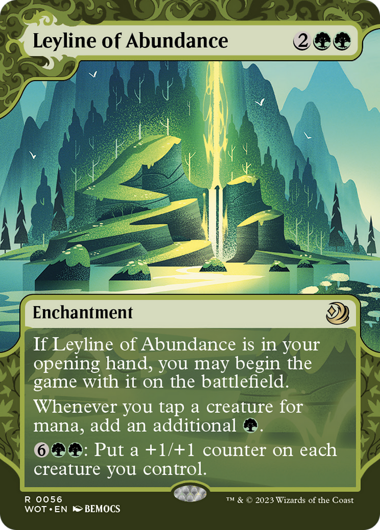 Leyline of Abundance (WOT-056) - Wilds of Eldraine: Enchanting Tales: (Showcase) (Borderless) - Premium MTG Single from Wizards of the Coast - Just $0.10! Shop now at Game Crave Tournament Store