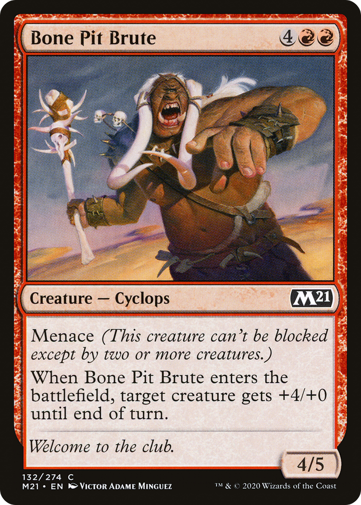 Bone Pit Brute (M21-132) - Core Set 2021 - Premium MTG Single from Wizards of the Coast - Just $0.08! Shop now at Game Crave Tournament Store