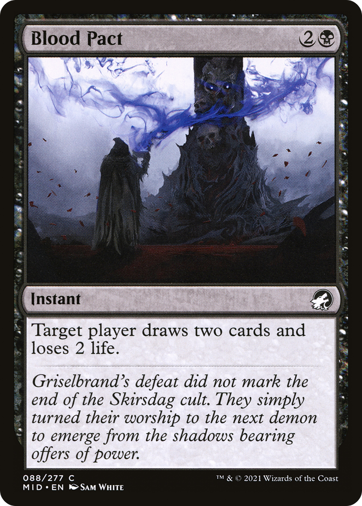 Blood Pact (MID-088) - Innistrad: Midnight Hunt Foil - Premium MTG Single from Wizards of the Coast - Just $0.08! Shop now at Game Crave Tournament Store