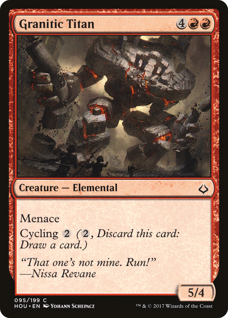 Granitic Titan (HOU-095) - Hour of Devastation - Premium MTG Single from Wizards of the Coast - Just $0.08! Shop now at Game Crave Tournament Store