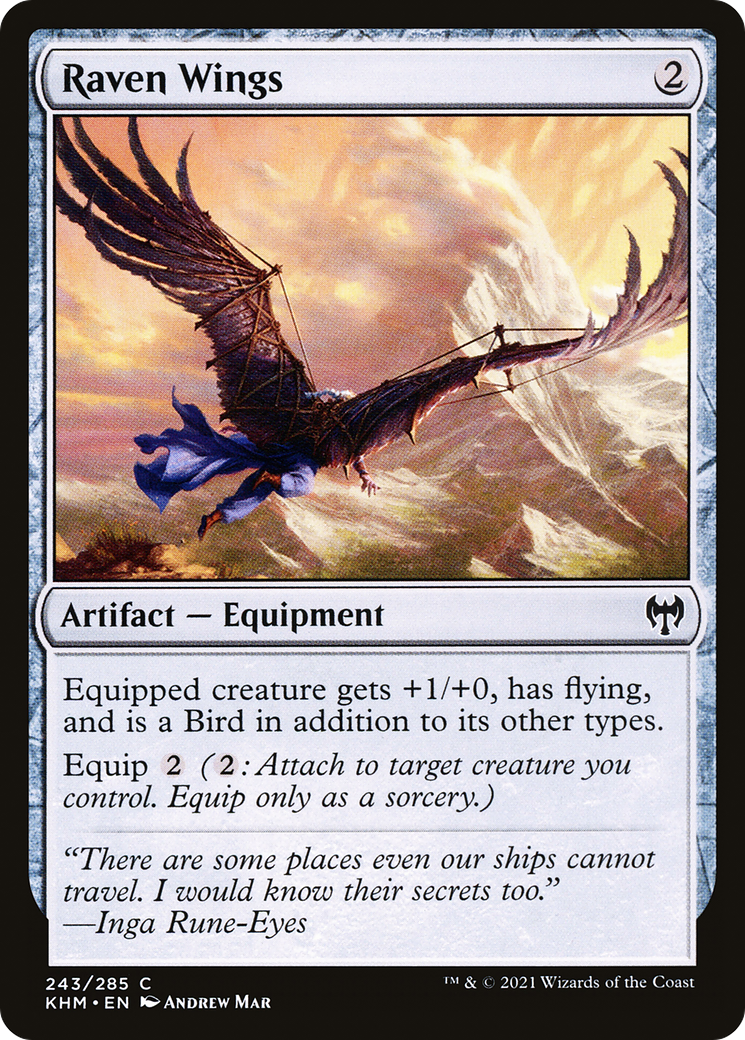 Raven Wings (KHM-243) - Kaldheim Foil - Premium MTG Single from Wizards of the Coast - Just $0.25! Shop now at Game Crave Tournament Store