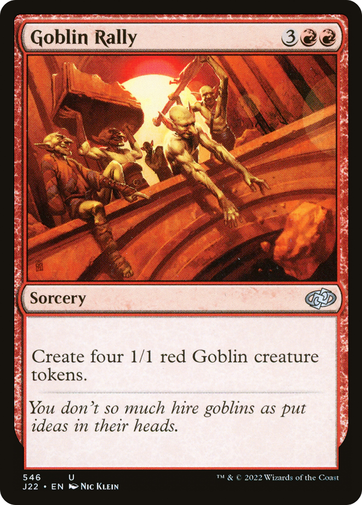 Goblin Rally (J22-546) - Jumpstart 2022 - Premium MTG Single from Wizards of the Coast - Just $0.08! Shop now at Game Crave Tournament Store