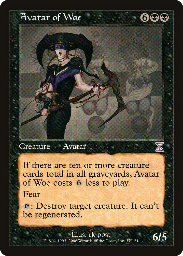 Avatar of Woe (TSB-037) - Time Spiral Timeshifted Foil - Premium MTG Single from Wizards of the Coast - Just $7.14! Shop now at Game Crave Tournament Store