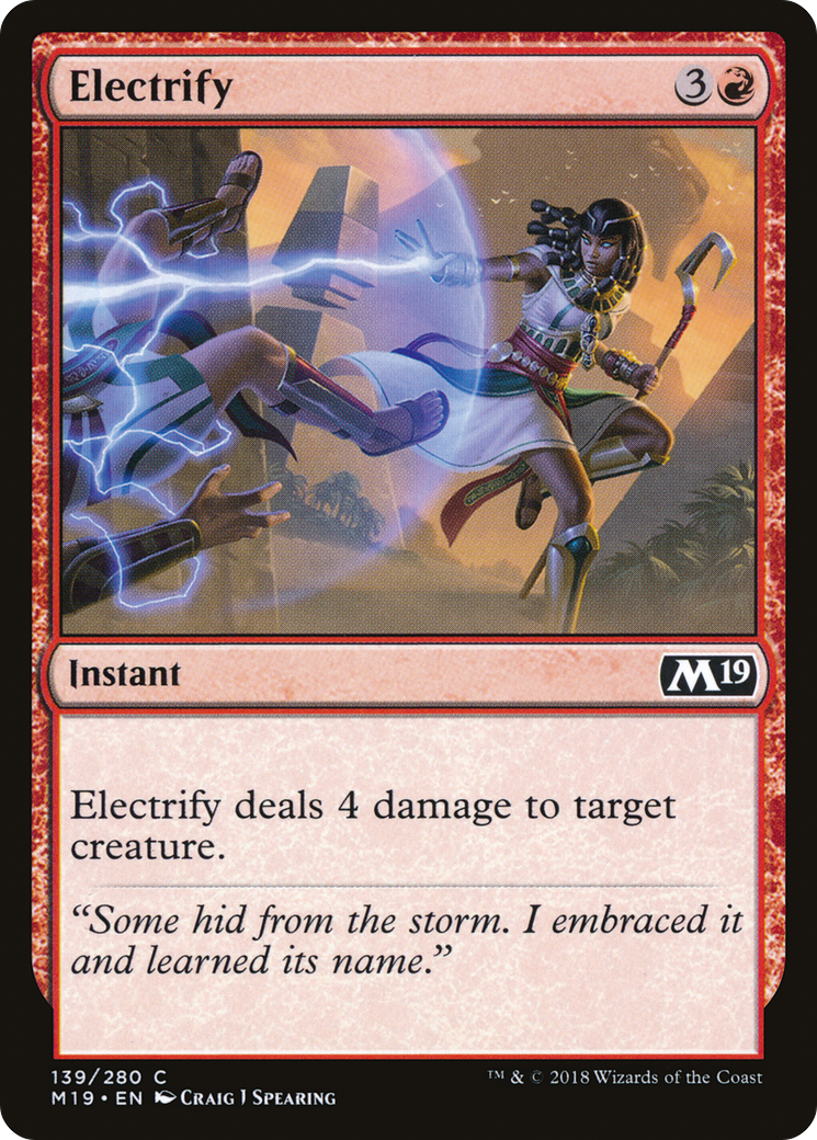 Electrify (M19-139) - Core Set 2019 - Premium MTG Single from Wizards of the Coast - Just $0.25! Shop now at Game Crave Tournament Store