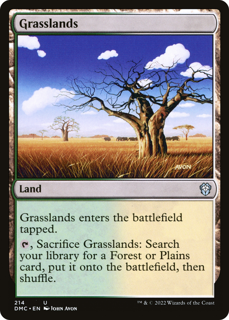 Grasslands (DMC-214) - Dominaria United Commander - Premium MTG Single from Wizards of the Coast - Just $0.25! Shop now at Game Crave Tournament Store