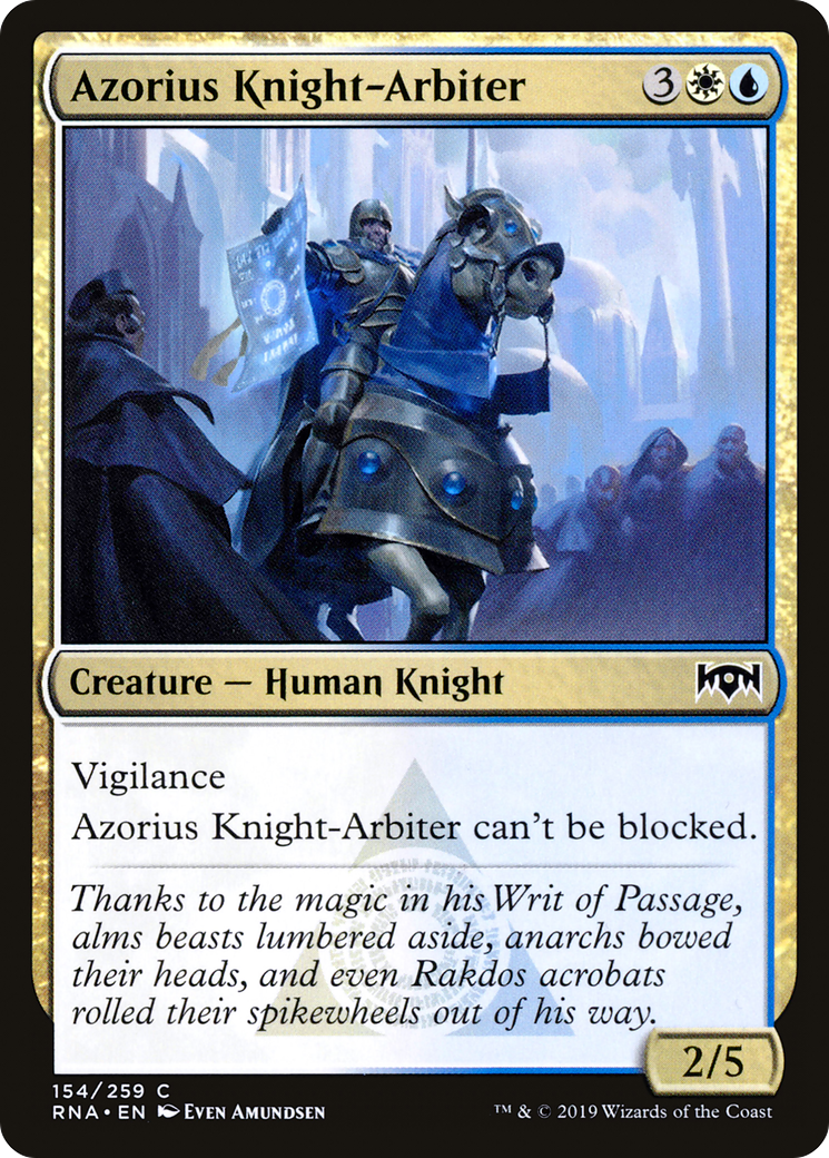 Azorius Knight-Arbiter (RNA-154) - Ravnica Allegiance Foil - Premium MTG Single from Wizards of the Coast - Just $0.08! Shop now at Game Crave Tournament Store