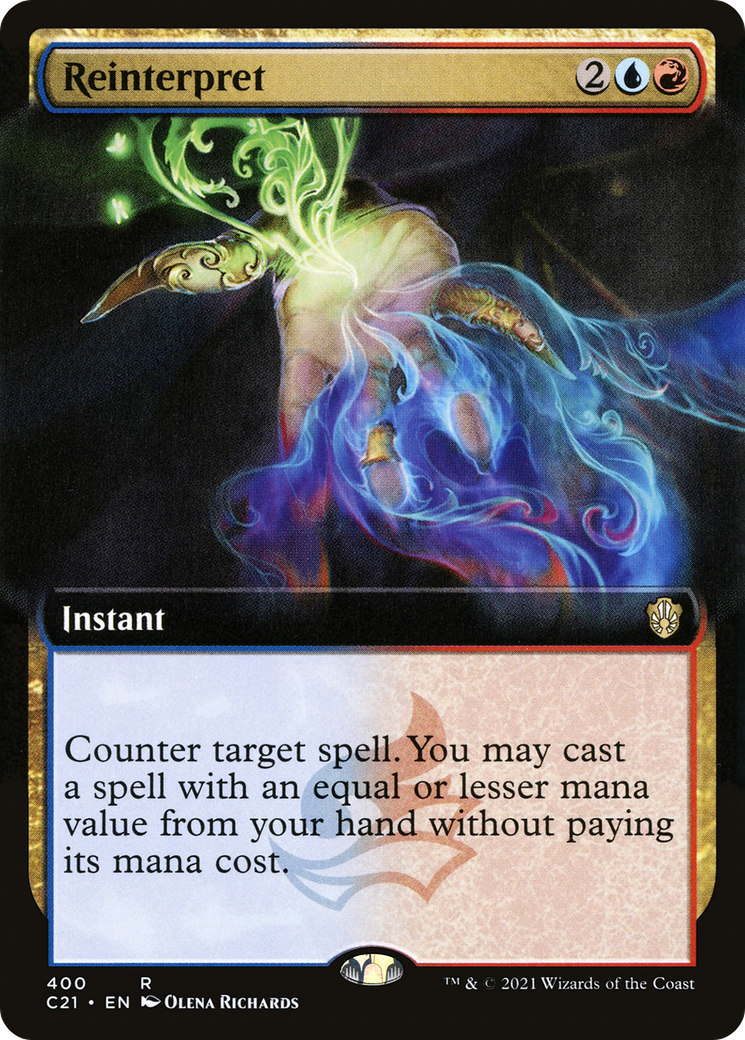 Reinterpret (C21-400) - Commander 2021: (Extended Art) - Premium MTG Single from Wizards of the Coast - Just $1.31! Shop now at Game Crave Tournament Store