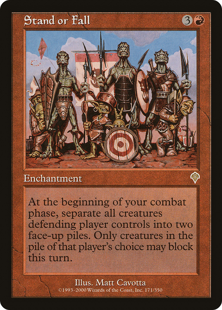 Stand or Fall (INV-171) - Invasion - Premium MTG Single from Wizards of the Coast - Just $0.28! Shop now at Game Crave Tournament Store
