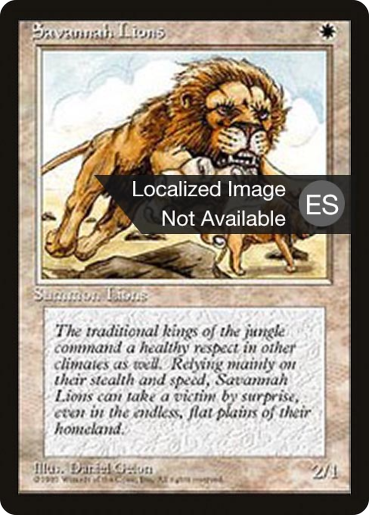 Savannah Lions (4BB-048) - Fourth Edition Foreign Black Border - Premium MTG Single from Wizards of the Coast - Just $9.80! Shop now at Game Crave Tournament Store