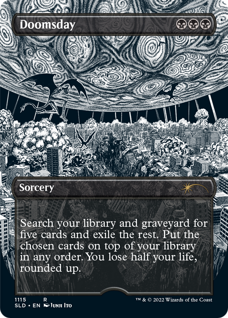 Doomsday (SLD-1115) - Secret Lair Drop (Borderless) Etched Foil - Premium MTG Single from Wizards of the Coast - Just $9.29! Shop now at Game Crave Tournament Store