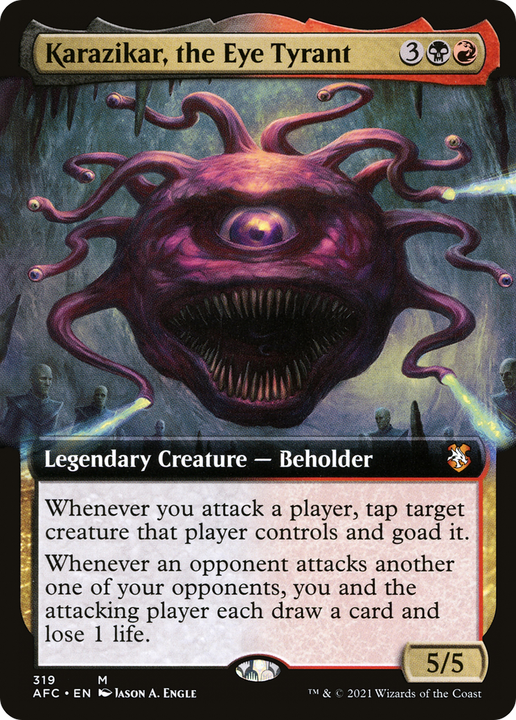 Karazikar, the Eye Tyrant (AFC-319) - Forgotten Realms Commander: (Extended Art) - Premium MTG Single from Wizards of the Coast - Just $2.81! Shop now at Game Crave Tournament Store