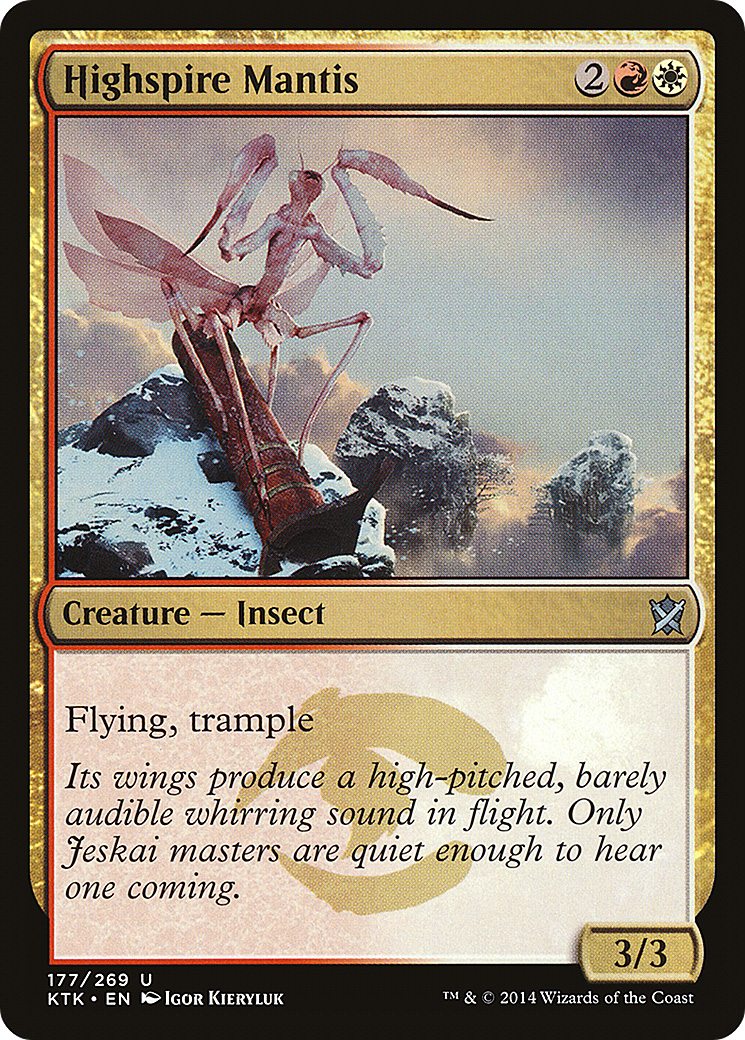 Highspire Mantis (KTK-177) - Khans of Tarkir Foil - Premium MTG Single from Wizards of the Coast - Just $0.08! Shop now at Game Crave Tournament Store