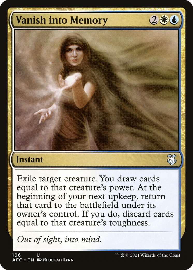 Vanish into Memory (AFC-196) - Forgotten Realms Commander - Premium MTG Single from Wizards of the Coast - Just $0.08! Shop now at Game Crave Tournament Store