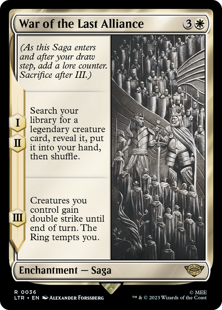 War of the Last Alliance (LTR-036) - The Lord of the Rings: Tales of Middle-earth - Premium MTG Single from Wizards of the Coast - Just $0.18! Shop now at Game Crave Tournament Store