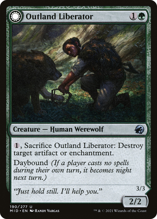 Outland Liberator // Frenzied Trapbreaker (MID-190) - Innistrad: Midnight Hunt: (Double Faced Transform) - Premium MTG Single from Wizards of the Coast - Just $0.08! Shop now at Game Crave Tournament Store
