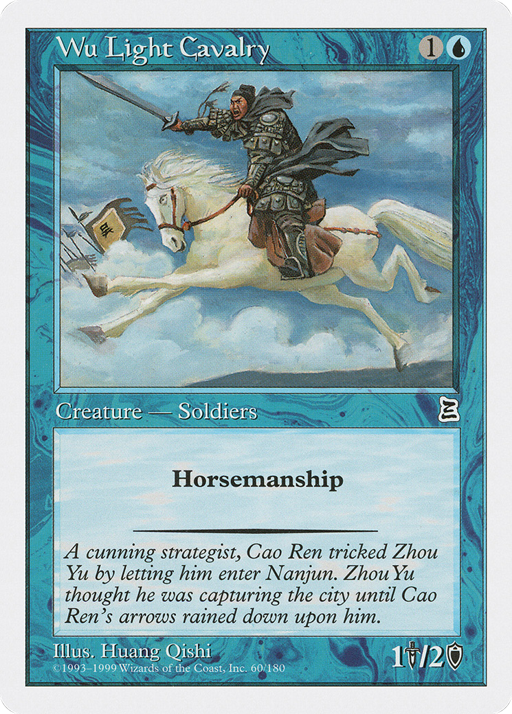 Wu Light Cavalry (PTK-060) - Portal Three Kingdoms - Premium MTG Single from Wizards of the Coast - Just $0.95! Shop now at Game Crave Tournament Store