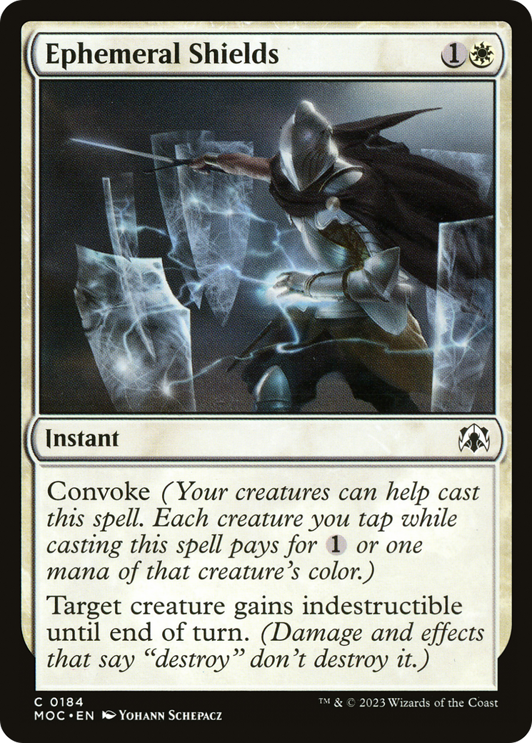 Ephemeral Shields (MOC-184) - March of the Machine Commander - Premium MTG Single from Wizards of the Coast - Just $0.08! Shop now at Game Crave Tournament Store