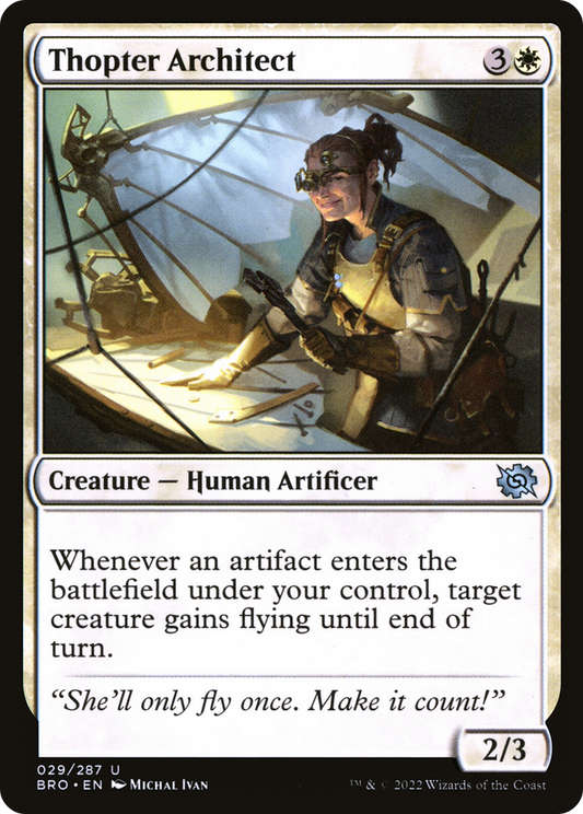 Thopter Architect (BRO-029) - The Brothers' War - Premium MTG Single from Wizards of the Coast - Just $0.08! Shop now at Game Crave Tournament Store