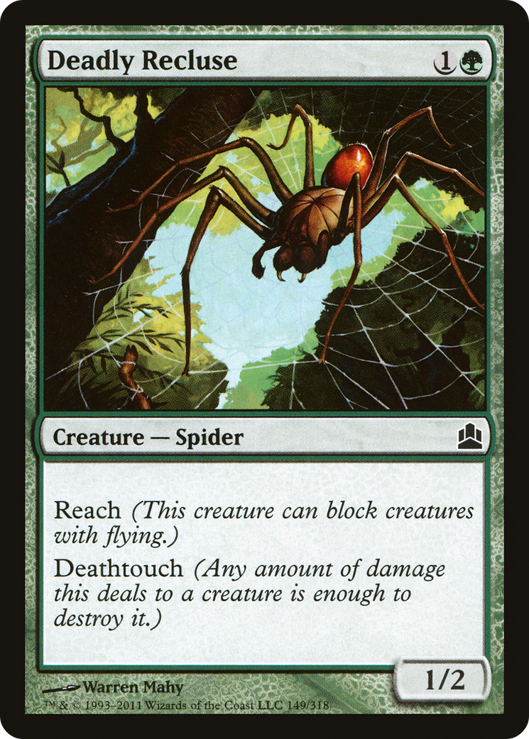 Deadly Recluse (CMD-149) - Commander 2011 - Premium MTG Single from Wizards of the Coast - Just $0.26! Shop now at Game Crave Tournament Store