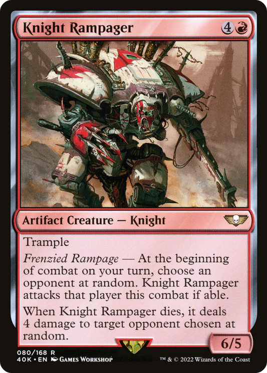 Knight Rampager (40K-080) - Warhammer 40,000 Commander - Premium MTG Single from Wizards of the Coast - Just $0.25! Shop now at Game Crave Tournament Store