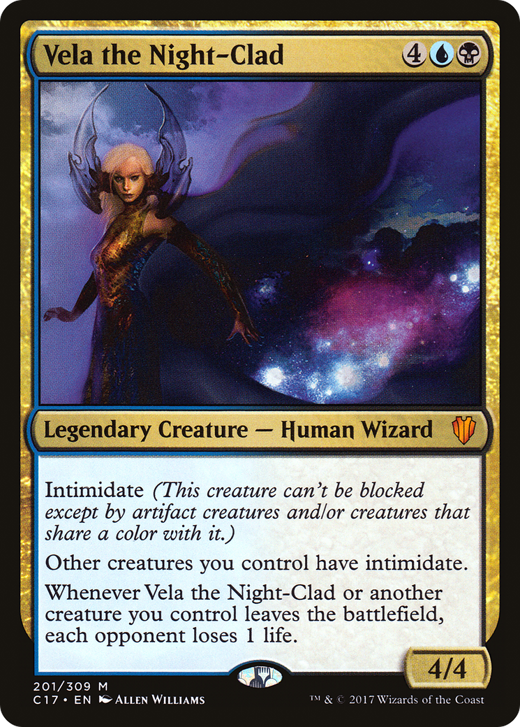 Vela the Night-Clad (C17-201) - Commander 2017 - Premium MTG Single from Wizards of the Coast - Just $0.25! Shop now at Game Crave Tournament Store