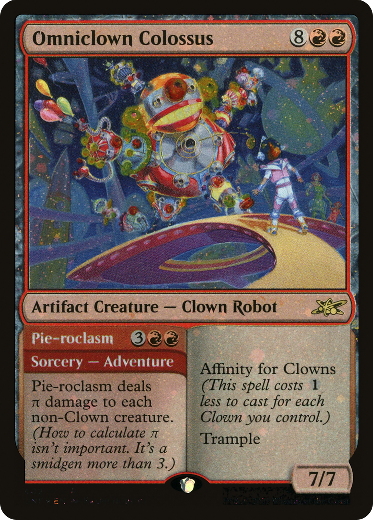 Omniclown Colossus // Pie-roclasm (UNF-402) - Unfinity Foil - Premium MTG Single from Wizards of the Coast - Just $0.08! Shop now at Game Crave Tournament Store
