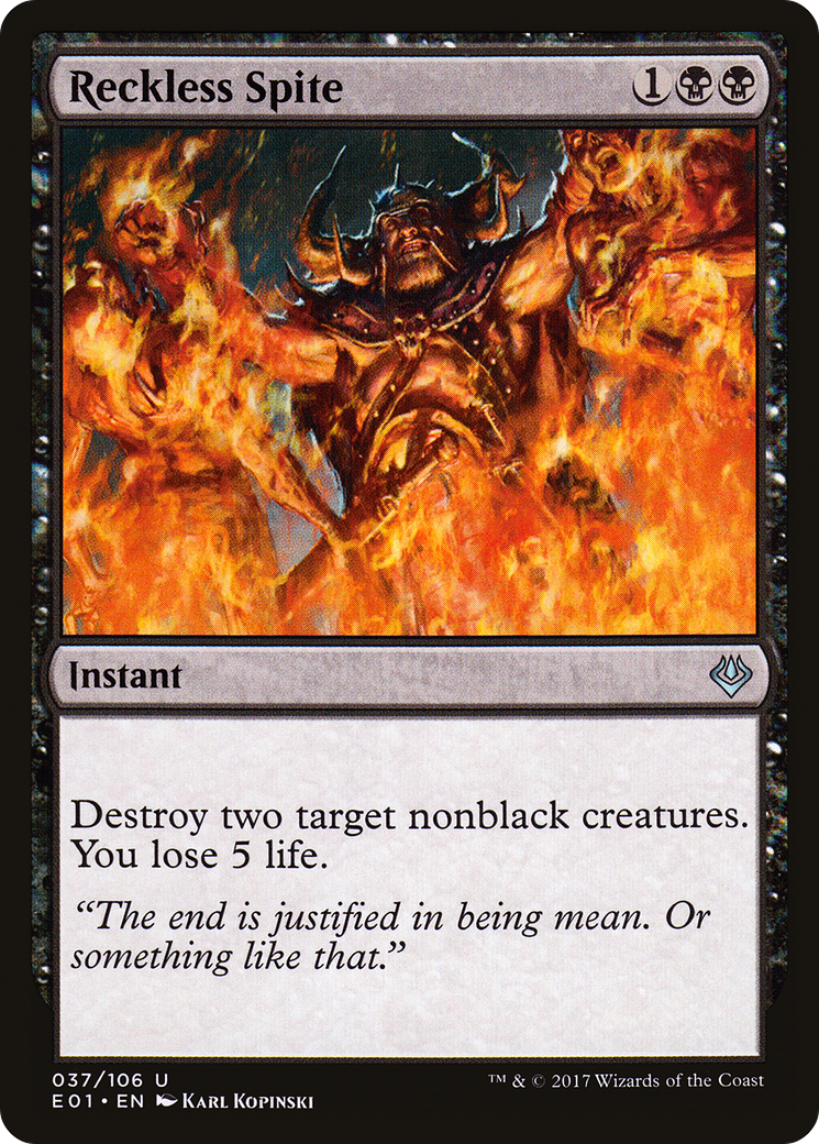 Reckless Spite (E01-037) - Archenemy: Nicol Bolas - Premium MTG Single from Wizards of the Coast - Just $0.08! Shop now at Game Crave Tournament Store
