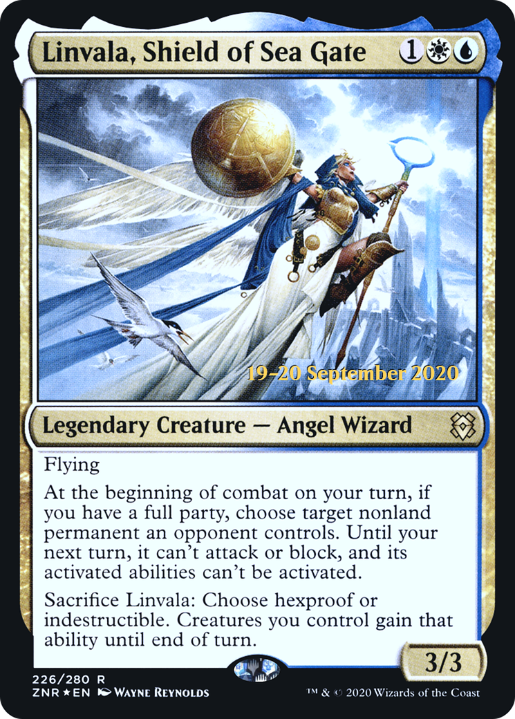 Linvala, Shield of Sea Gate (PZNR-226S) - Zendikar Rising Promos Foil - Premium MTG Single from Wizards of the Coast - Just $0.22! Shop now at Game Crave Tournament Store