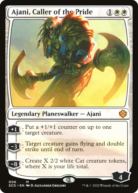 Ajani, Caller of the Pride (SCD-006) - Starter Commander Decks - Premium MTG Single from Wizards of the Coast - Just $0.48! Shop now at Game Crave Tournament Store