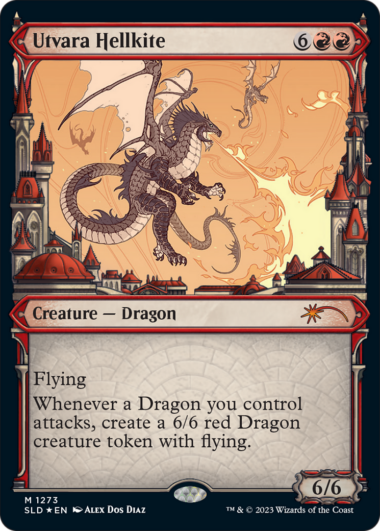 Utvara Hellkite (SLD-1273) - Secret Lair Drop: (Showcase) Foil - Premium MTG Single from Wizards of the Coast - Just $5.70! Shop now at Game Crave Tournament Store