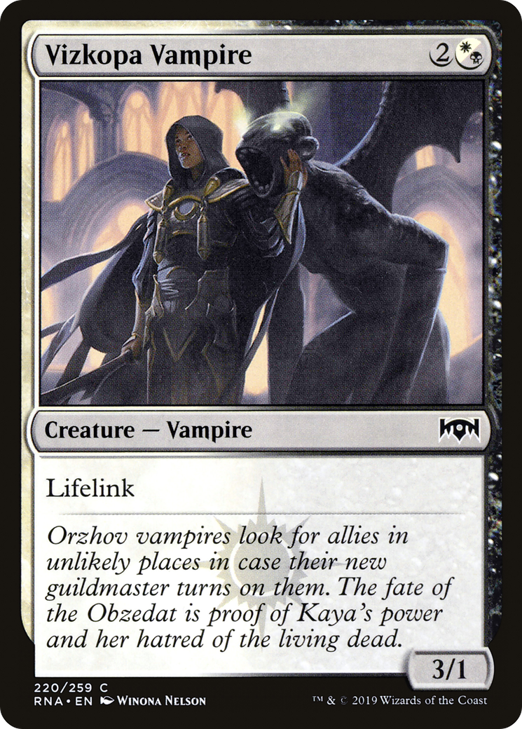 Vizkopa Vampire (RNA-220) - Ravnica Allegiance - Premium MTG Single from Wizards of the Coast - Just $0.08! Shop now at Game Crave Tournament Store