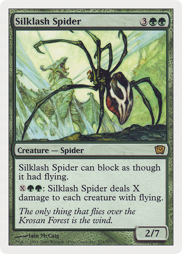 Silklash Spider (9ED-271) - Ninth Edition - Premium MTG Single from Wizards of the Coast - Just $0.44! Shop now at Game Crave Tournament Store