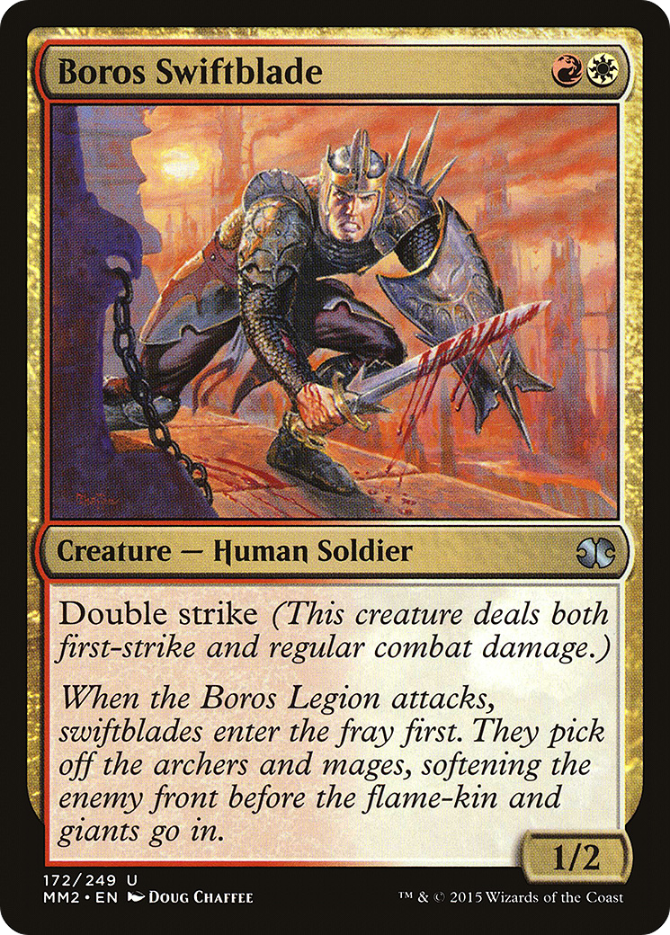 Boros Swiftblade (MM2-172) - Modern Masters 2015 Foil - Premium MTG Single from Wizards of the Coast - Just $0.55! Shop now at Game Crave Tournament Store