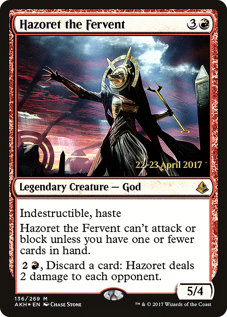 Hazoret the Fervent (PAKH-136S) - Amonkhet Promos Foil - Premium MTG Single from Wizards of the Coast - Just $4.20! Shop now at Game Crave Tournament Store