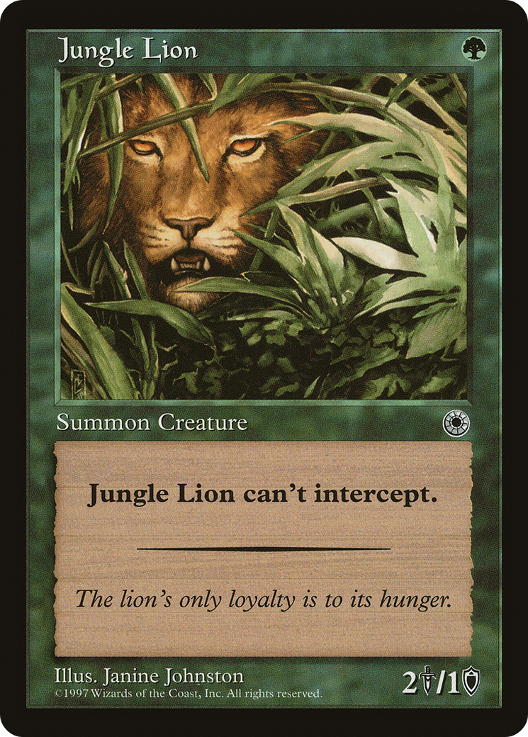 Jungle Lion (POR-171) - Portal - Premium MTG Single from Wizards of the Coast - Just $0.08! Shop now at Game Crave Tournament Store