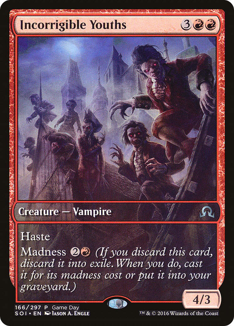 Incorrigible Youths (PSOI-166) - Shadows over Innistrad Promos - Premium MTG Single from Wizards of the Coast - Just $0.08! Shop now at Game Crave Tournament Store