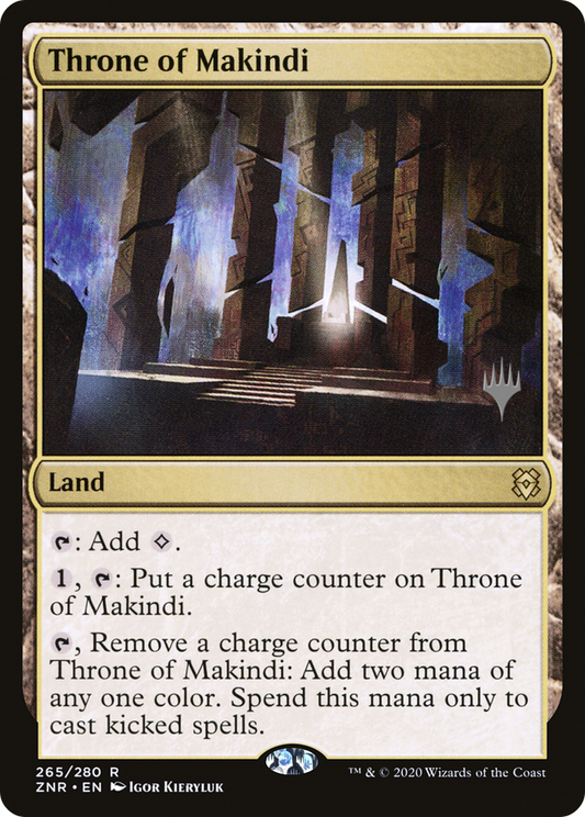 Throne of Makindi (PZNR-265P) - Zendikar Rising Promos - Premium MTG Single from Wizards of the Coast - Just $0.08! Shop now at Game Crave Tournament Store