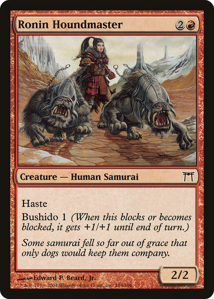Ronin Houndmaster (CHK-184) - Champions of Kamigawa - Premium MTG Single from Wizards of the Coast - Just $0.08! Shop now at Game Crave Tournament Store