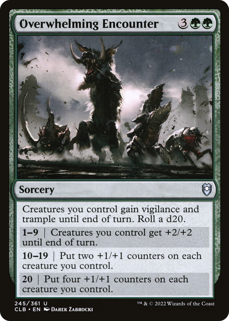 Overwhelming Encounter (CLB-245) - Commander Legends: Battle for Baldur's Gate Foil - Premium MTG Single from Wizards of the Coast - Just $0.08! Shop now at Game Crave Tournament Store