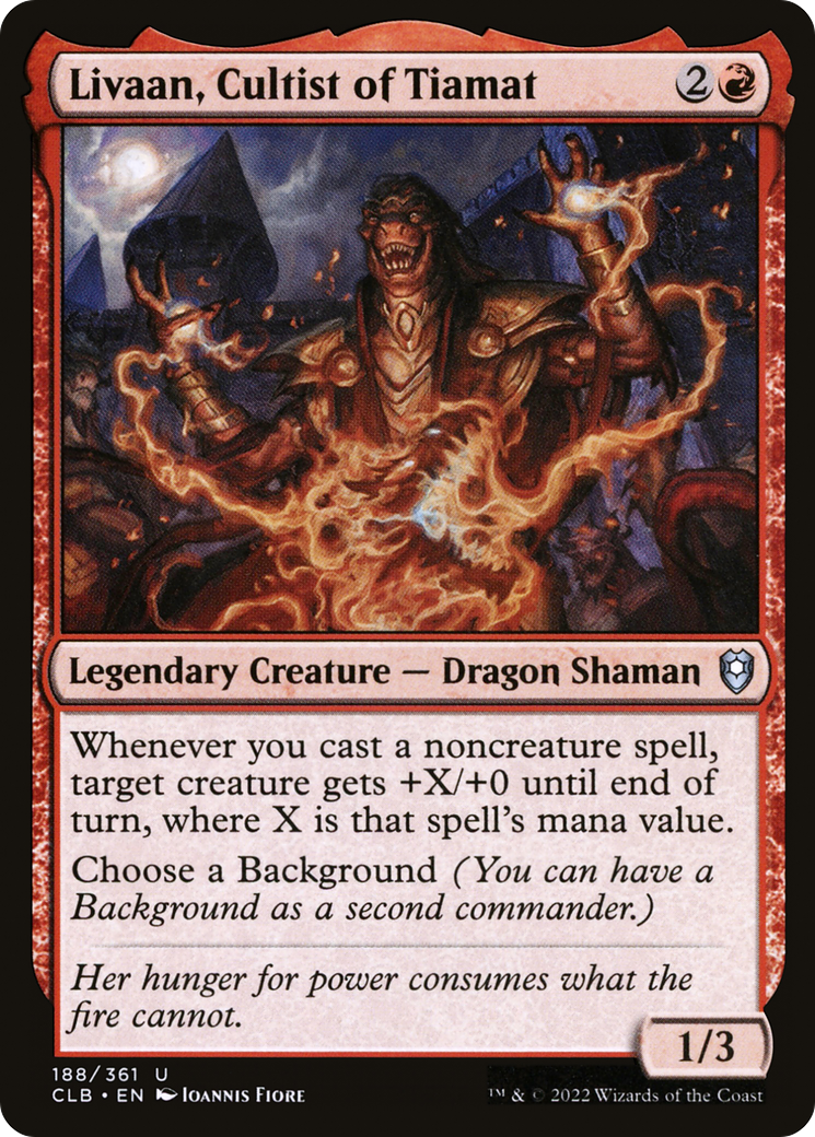 Livaan, Cultist of Tiamat (CLB-188) - Commander Legends: Battle for Baldur's Gate Foil - Premium MTG Single from Wizards of the Coast - Just $0.08! Shop now at Game Crave Tournament Store