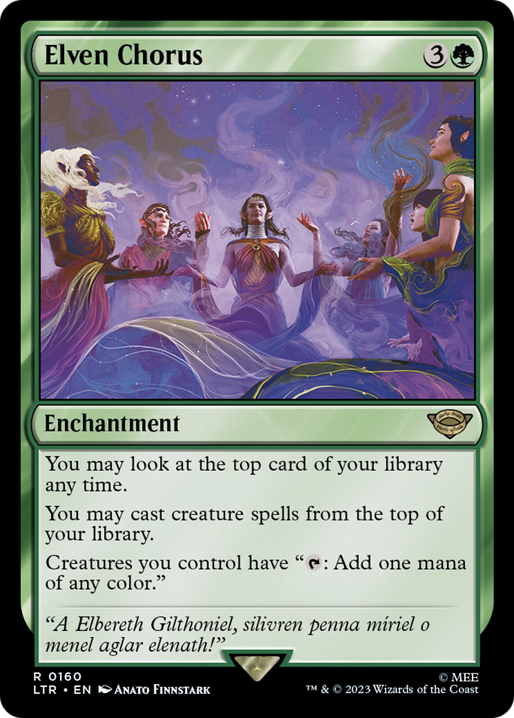 Elven Chorus (LTR-160) - The Lord of the Rings: Tales of Middle-earth Foil - Premium MTG Single from Wizards of the Coast - Just $0.74! Shop now at Game Crave Tournament Store