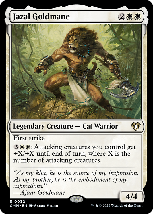 Jazal Goldmane (CMM-032) - Commander Masters Foil - Premium MTG Single from Wizards of the Coast - Just $0.10! Shop now at Game Crave Tournament Store