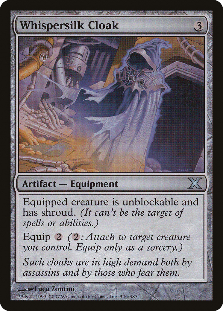 Whispersilk Cloak (10E-345) - Tenth Edition - Premium MTG Single from Wizards of the Coast - Just $1.18! Shop now at Game Crave Tournament Store