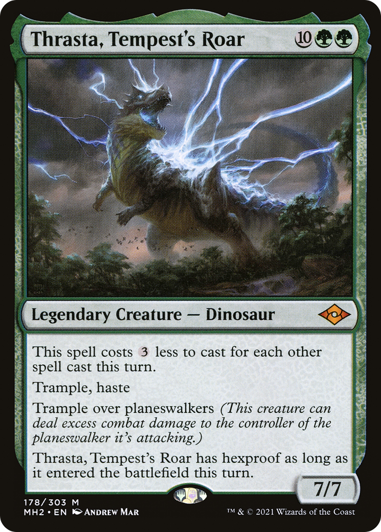 Thrasta, Tempest's Roar (MH2-178) - Modern Horizons 2 Foil - Premium MTG Single from Wizards of the Coast - Just $0.40! Shop now at Game Crave Tournament Store