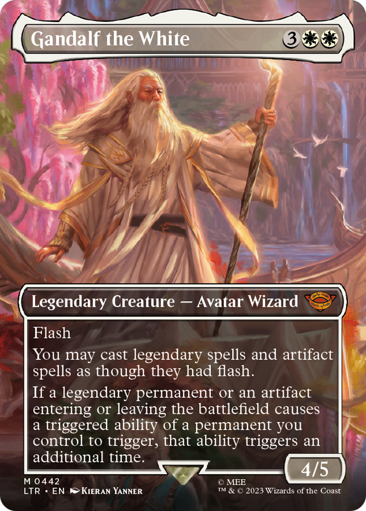 Gandalf the White (LTR-442) - The Lord of the Rings: Tales of Middle-earth (Borderless) - Premium MTG Single from Wizards of the Coast - Just $2! Shop now at Game Crave Tournament Store