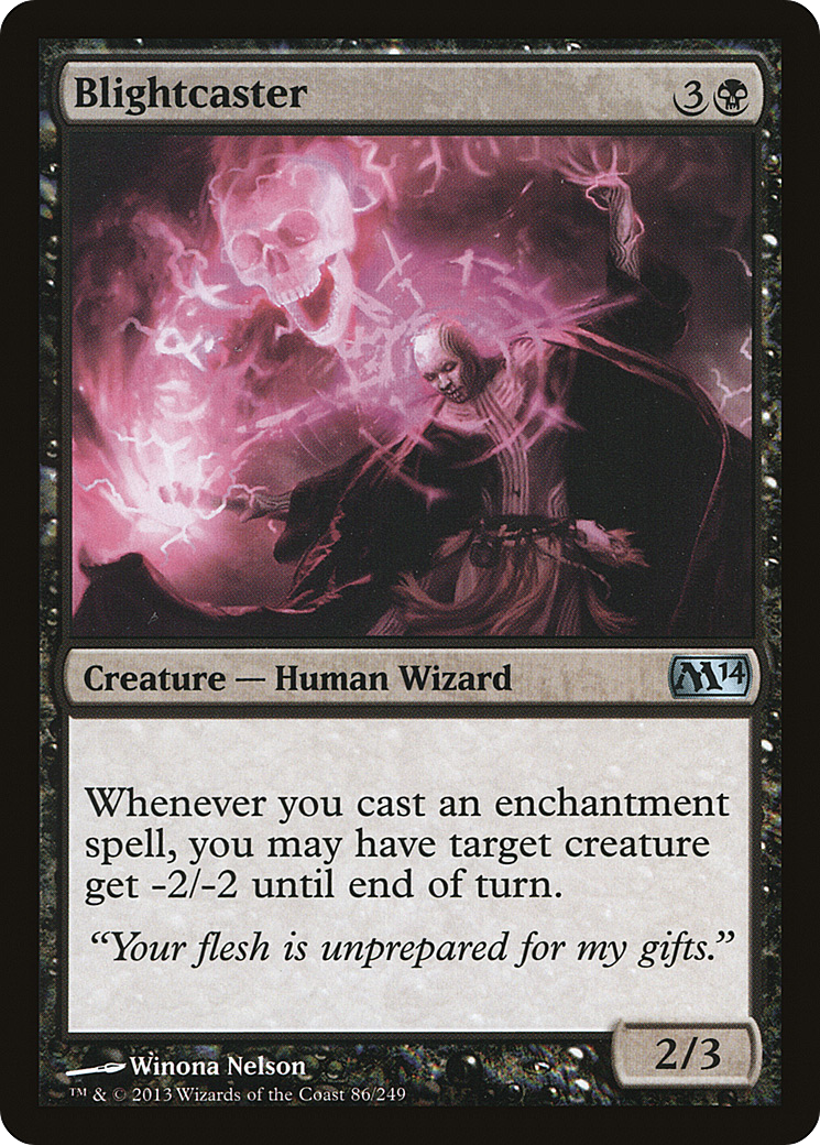 Blightcaster (M14-086) - Magic 2014 - Premium MTG Single from Wizards of the Coast - Just $0.08! Shop now at Game Crave Tournament Store