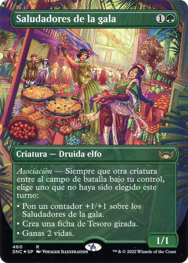 Gala Greeters (SNC-460) - Streets of New Capenna (Borderless) Foil - Premium MTG Single from Wizards of the Coast - Just $10.67! Shop now at Game Crave Tournament Store