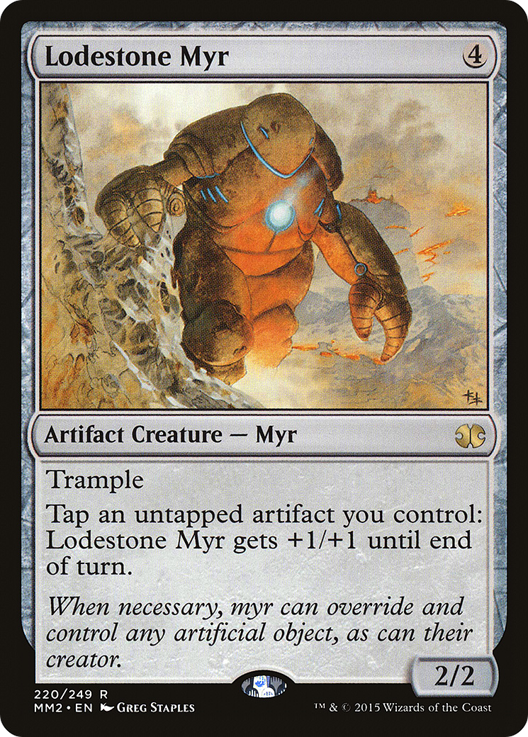 Lodestone Myr (MM2-220) - Modern Masters 2015 Foil - Premium MTG Single from Wizards of the Coast - Just $0.78! Shop now at Game Crave Tournament Store