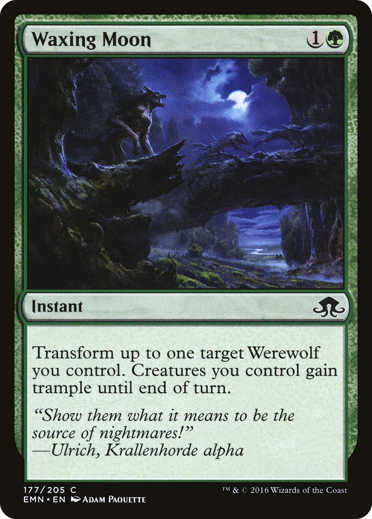 Waxing Moon (EMN-177) - Eldritch Moon - Premium MTG Single from Wizards of the Coast - Just $0.08! Shop now at Game Crave Tournament Store